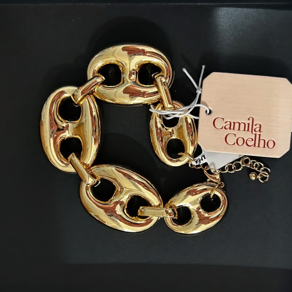 NWT โ๏ธ ๐โ๏ธ Camila Coelho Gorgeous Set of Goldtone Necklace & Bracelet - Picture 5 of 17